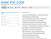 Tablet Screenshot of bankbranchifsccode.com
